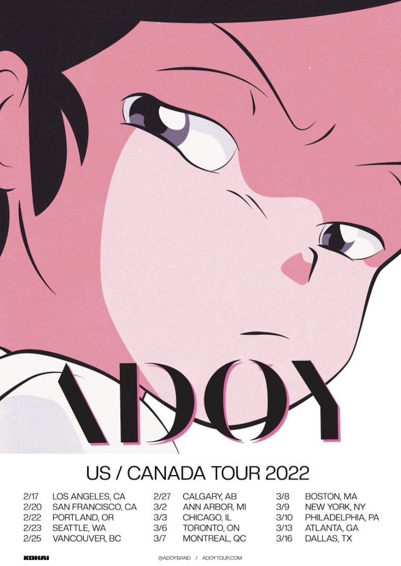 Seoul-Based Indie Rock Band ADOY Announce Their North American
